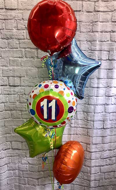 birthday balloon arrangement